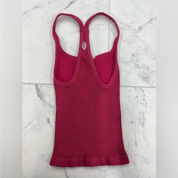 Free People Happiness Runs Lurex Sweetheart Crop Tank - Picture 3 of 3